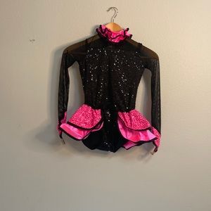 Jazz, dance costume, Weissman, black and hot pink, size MC, great condition